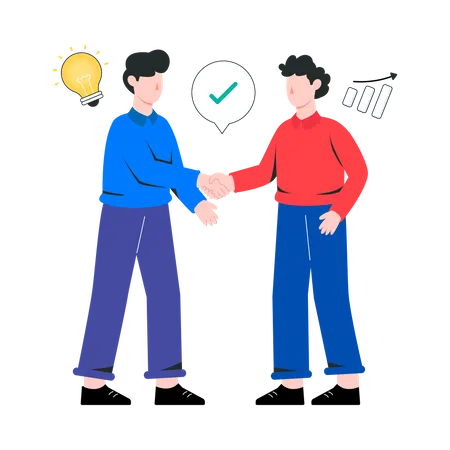 Business Partnership  Illustration