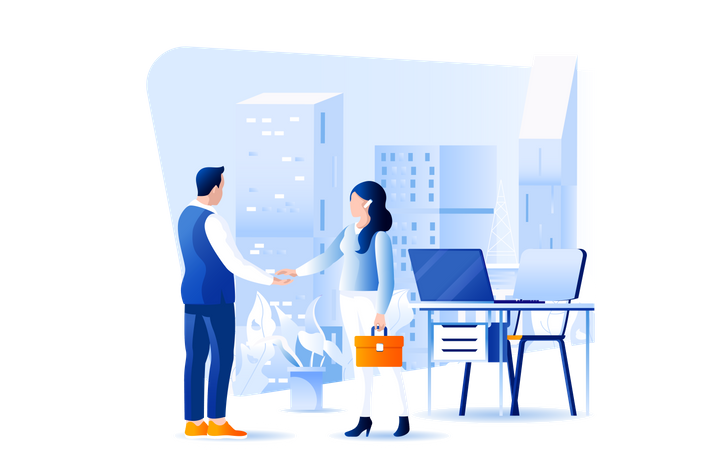 Business partnership  Illustration