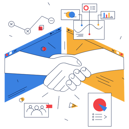 Business Partnership  Illustration