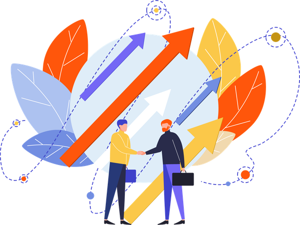 Business partnership  Illustration