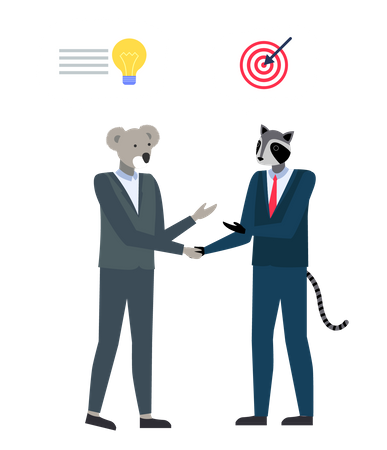 Business partnership  Illustration