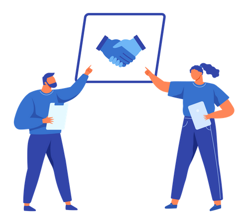 Business Partnership  Illustration