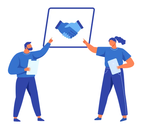 Business Partnership  Illustration