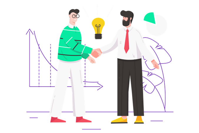 Business partnership  Illustration