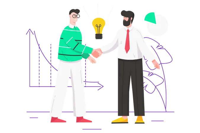 Business partnership  Illustration