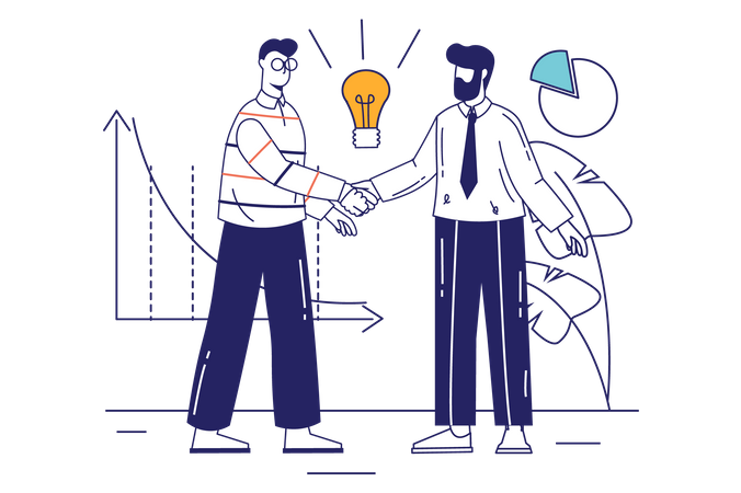 Business partnership  Illustration