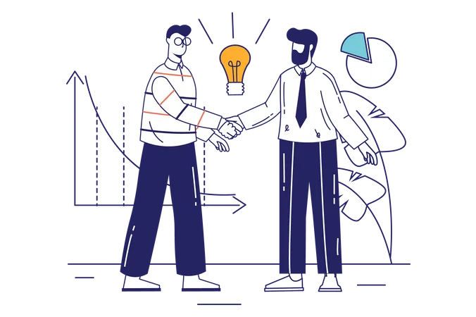 Business partnership  Illustration