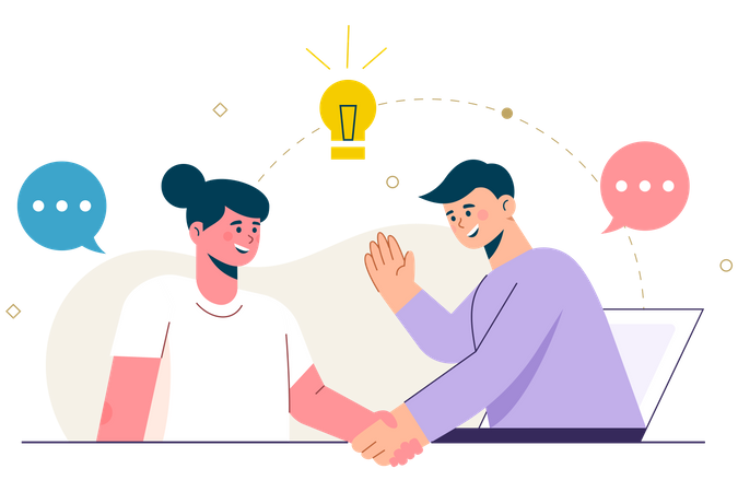 Business Partnership  Illustration