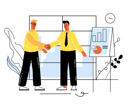 Business partnership  Illustration