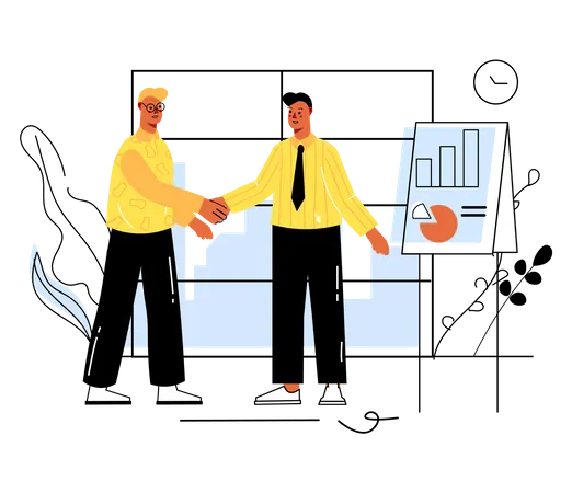 Business partnership  Illustration