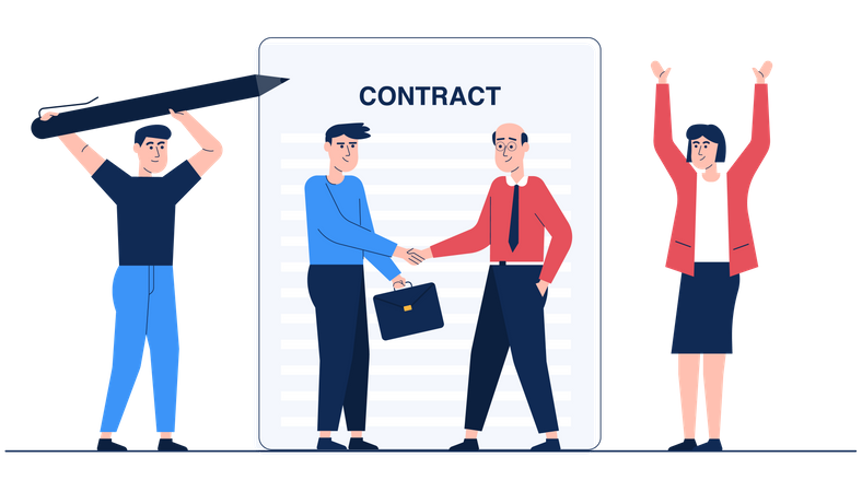 Business partnership  Illustration