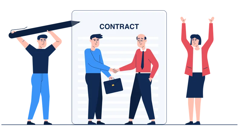 Business partnership  Illustration