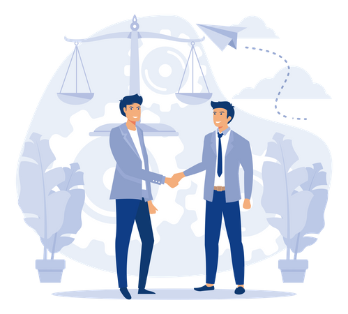 Business partnership  Illustration