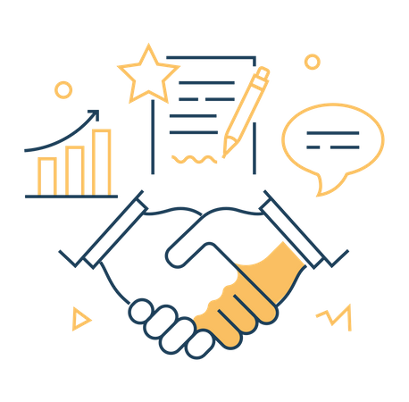 Business Partnership  Illustration