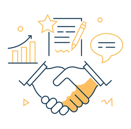 Business Partnership  Illustration