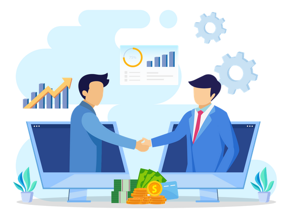 Business Partnership  Illustration