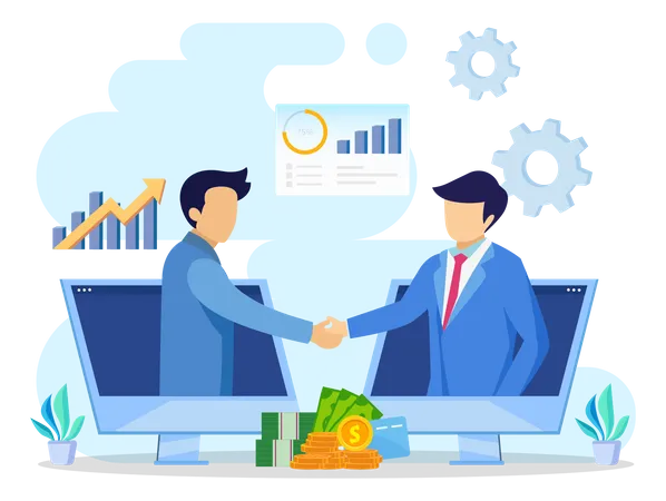 Business Partnership  Illustration