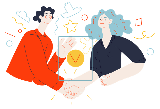 Business partnership  Illustration