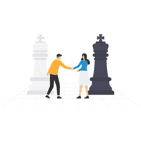 Business Partnership Strategy Illustration