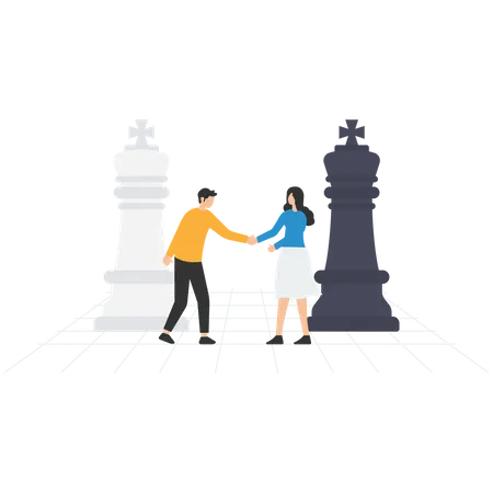 Business Partnership Strategy  Illustration