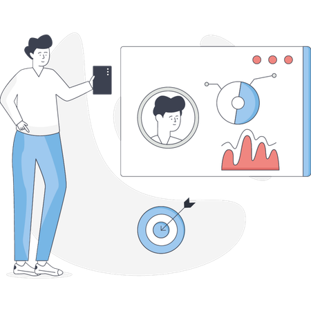 Business people achieving goal  Illustration