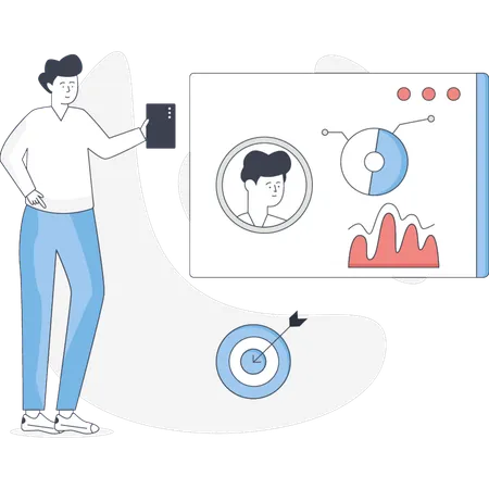 Business people achieving goal  Illustration