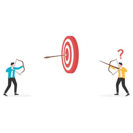 Business people achieving business target  Illustration