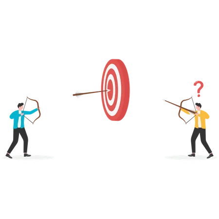 Business people achieving business target  Illustration