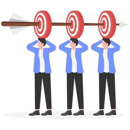 Business people achieving business target  Illustration