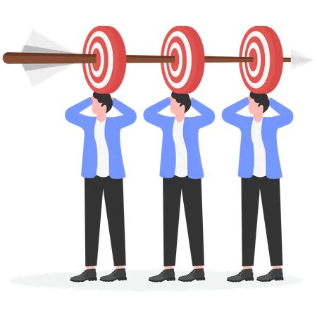 Business people achieving business target  Illustration