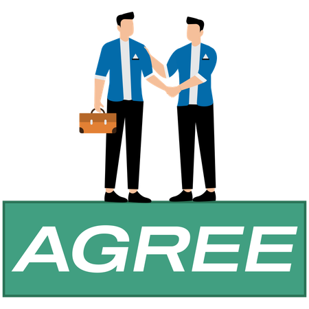 Business people agreed for agreement  Illustration