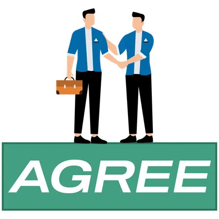 Business people agreed for agreement  Illustration