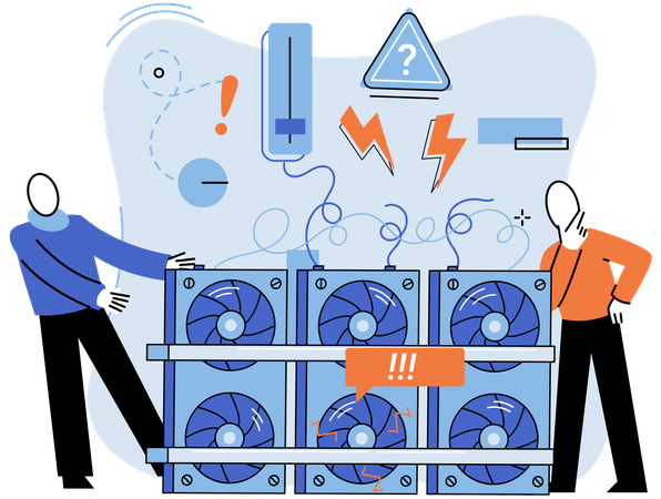 Business people analysing business project  Illustration