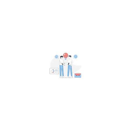 Business People Are Doing Dealing  Illustration