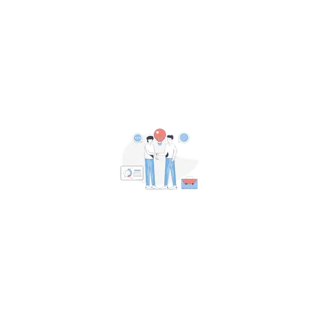 Business People Are Doing Dealing  Illustration