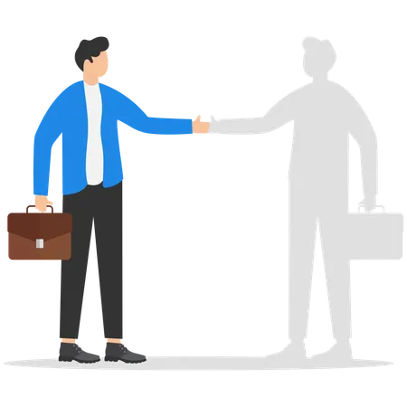 Business People Are Self Reliant Agreement Yourself Vector Illustration Business Concept Illustration