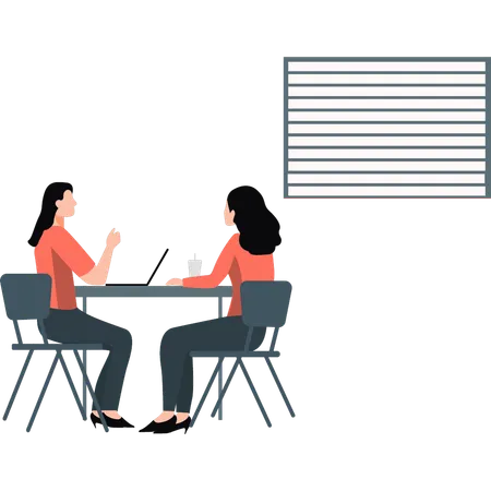 Business people are talking together  Illustration