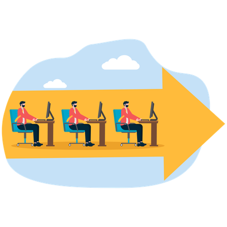 Business people attending meeting  Illustration