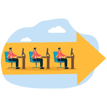 Business people attending meeting  Illustration