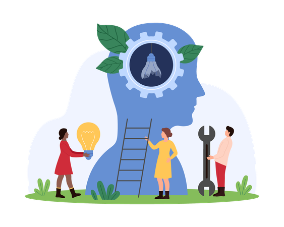 Business people boosting business productivity  Illustration