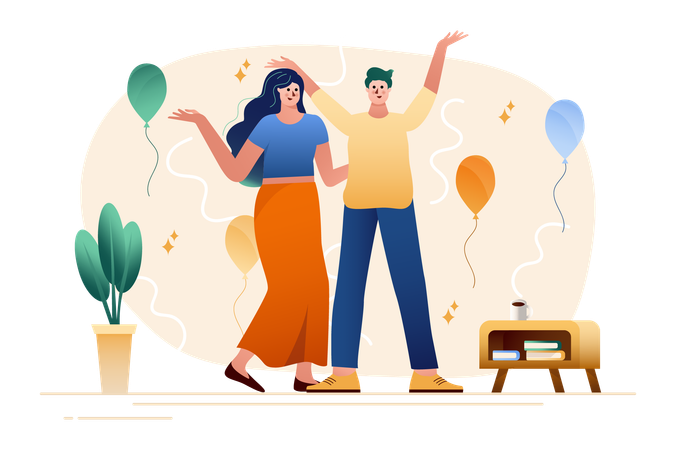 Business people celebrating  Illustration