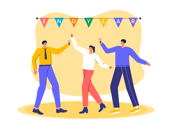 Business people celebrating party  Illustration