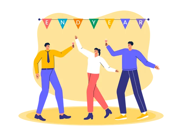 Business people celebrating party  Illustration