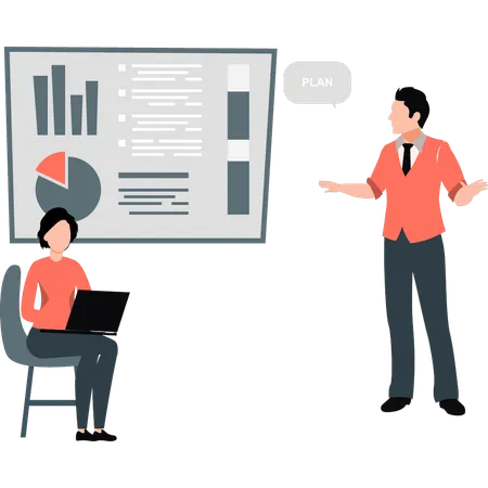 Business people discussing about business  Illustration