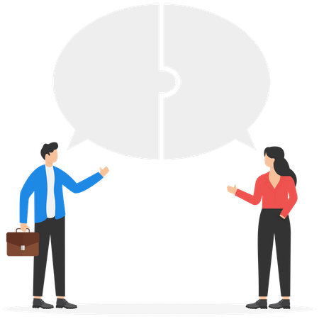 Business people discussing about partnership  Illustration