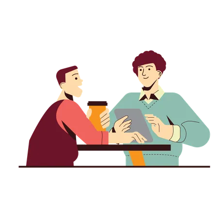 Business People discussing each other  Illustration