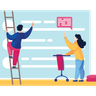 business people discussing on task illustrations free