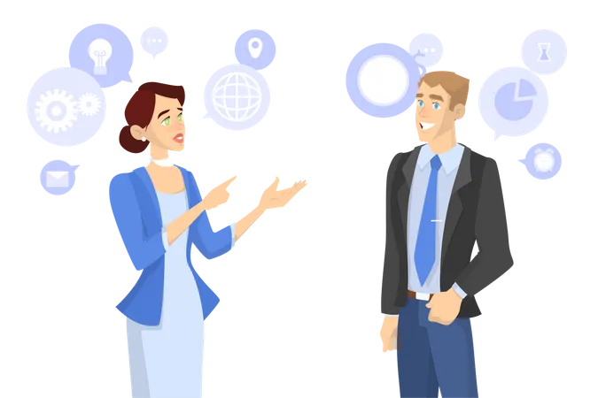 Business people Discussion Illustration