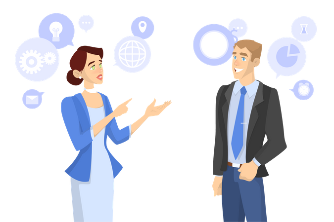 Business people Discussion  Illustration