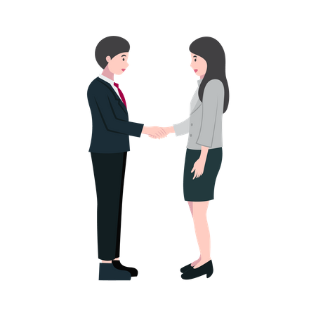 Business people doing business agreement  Illustration